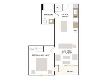 Apartment 229 floor plan