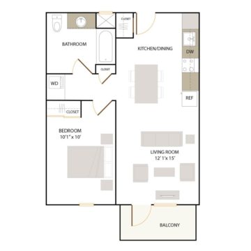Apartment 455 floor plan
